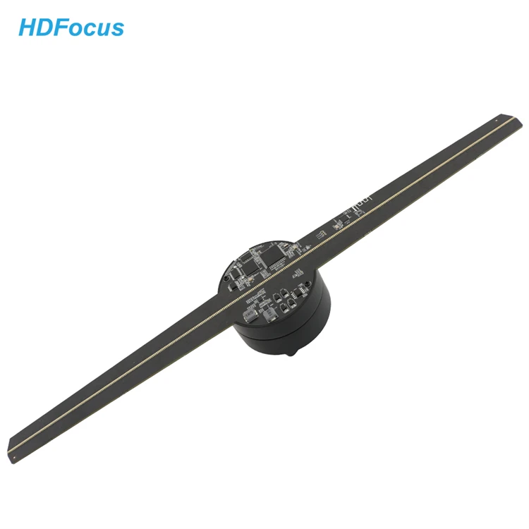 Projetor de ventilador LED com holograma 3D autônomo de 42 cm