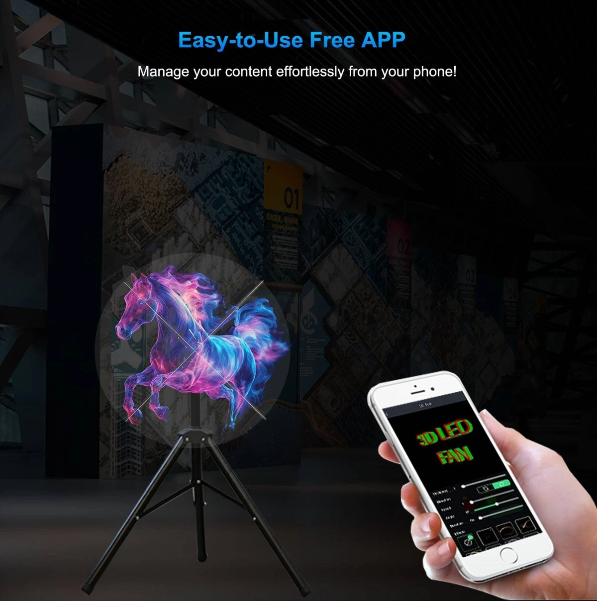 led hologram fan projector led hologram fan projector
